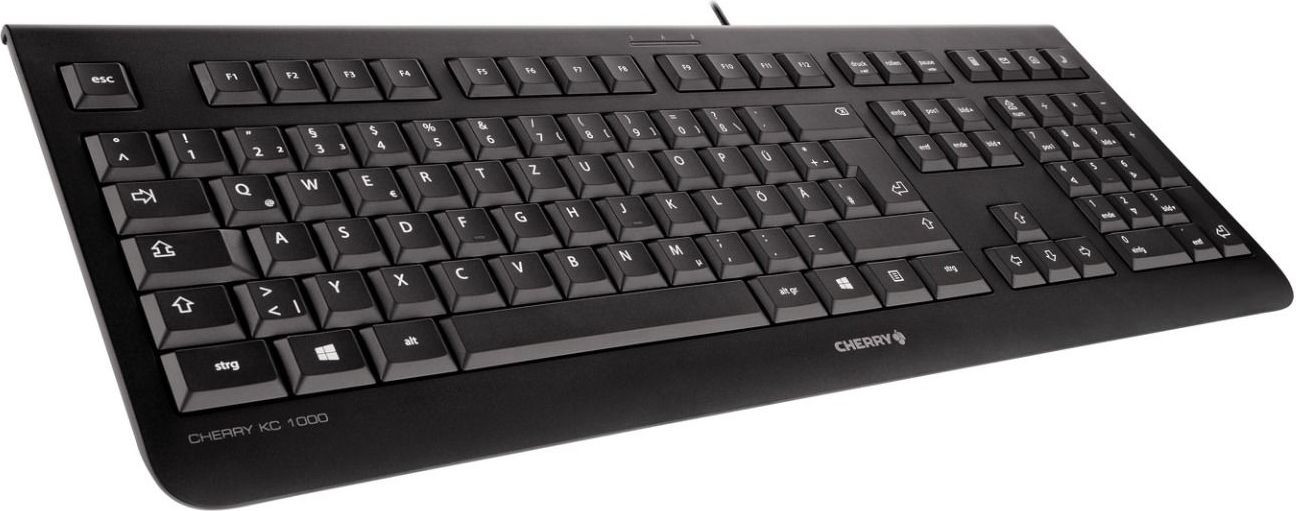 Periphal Keyboard Cherry KC 1000 schwarz USB DE