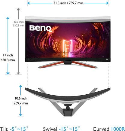 Peripheral Display 34" BenQ MOBIUZ EX3410R Curved WQHD 1ms 144Hz